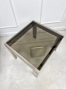 Table basse verre fumé