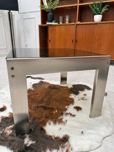 Table basse verre fumé