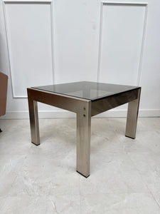 Table basse verre fumé