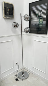 Lampadaire en chrome vintage
