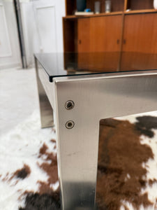Table basse verre fumé