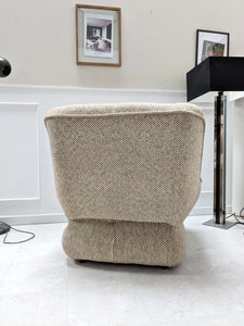 Fauteuil beige années 70