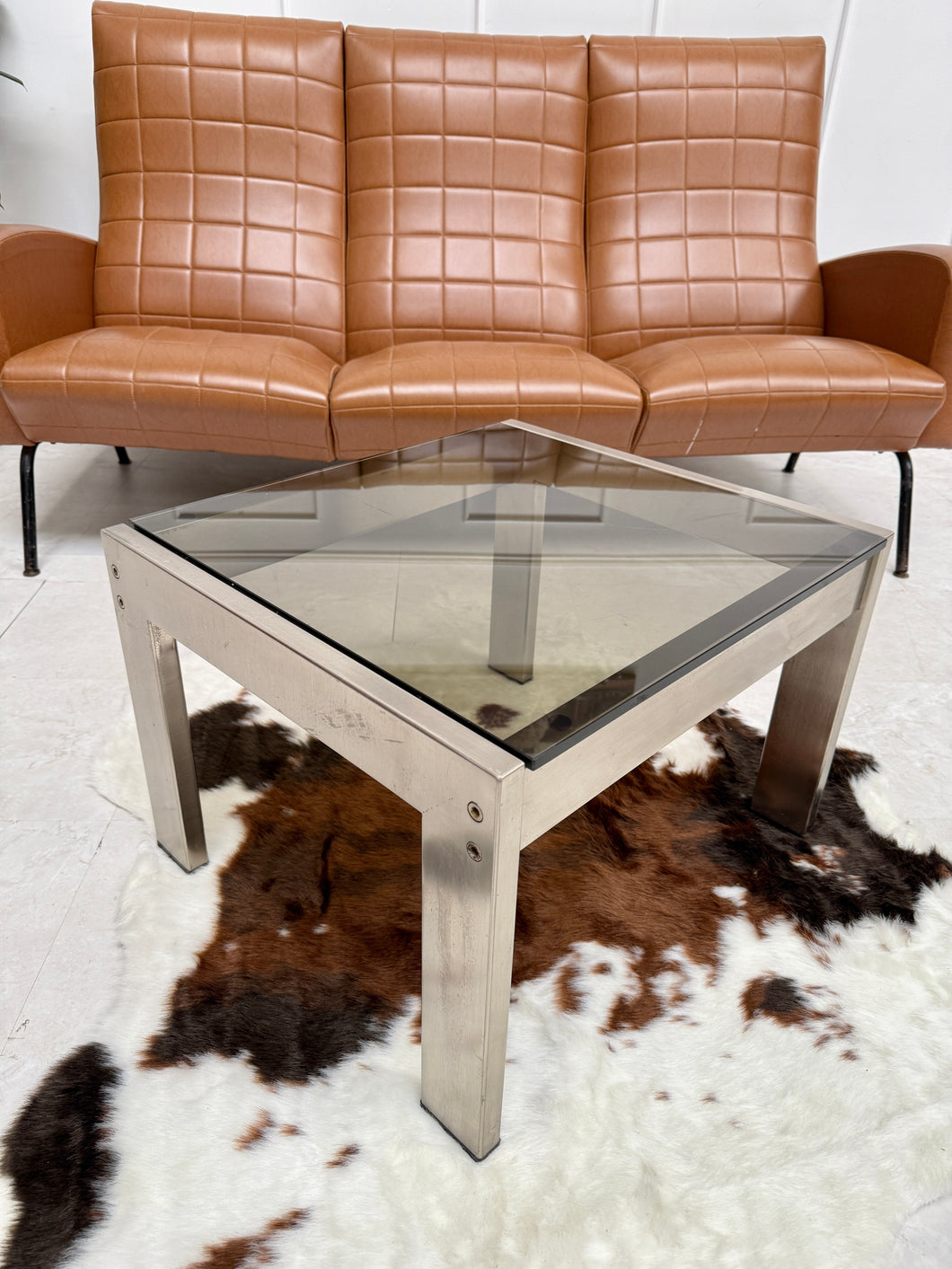 Table basse verre fumé