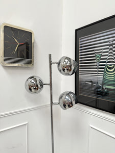Lampadaire en chrome vintage