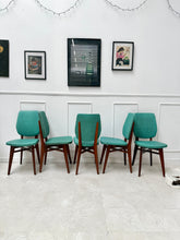Charger l&#39;image dans la galerie, Lot de 5 chaises vertes