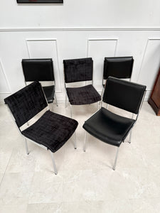 Lot de 5 chaises années 70