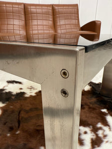 Table basse verre fumé