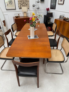 Table à manger en teck extensible vintage