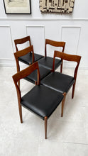 Charger l&#39;image dans la galerie, Chaises danoise scandinave en teck vintage