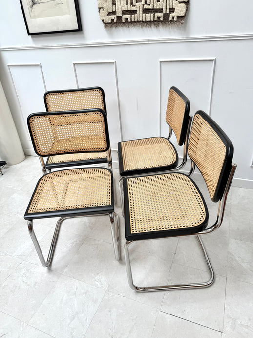 Lot de 4 chaises B32 noires