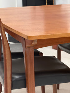 Table à manger en teck extensible vintage