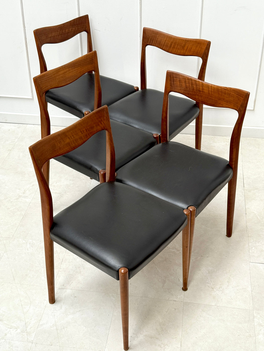 Chaises danoise scandinave en teck vintage