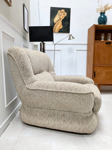 Fauteuil beige années 70