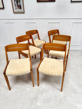 Charger l'image dans la galerie, Lot de 6 chaises tissu beige