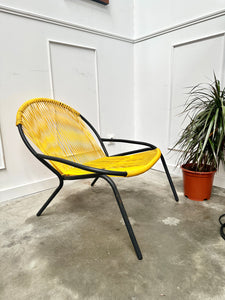 Fauteuil scoubidou jaune