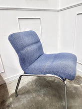 Charger l&#39;image dans la galerie, Fauteuil design tissu bleu