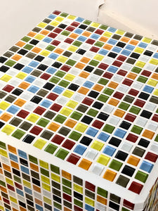Cube céramique multicolore