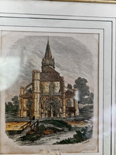Charger l&#39;image dans la galerie, Cadre doré dessin église Marissel