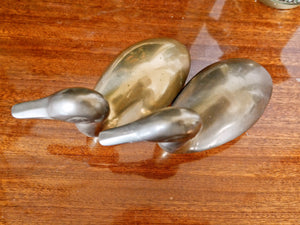 Couple de canards en laiton