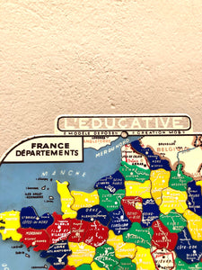Planche éducative carte de France
