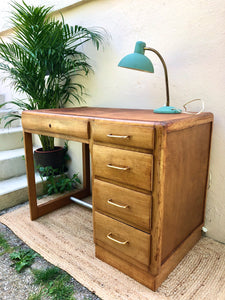 Bureau vintage tiroirs convexes