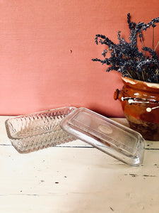 Beurrier vintage - en verre DURALEX