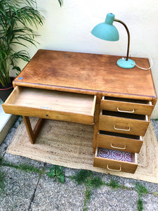 Bureau vintage tiroirs convexes